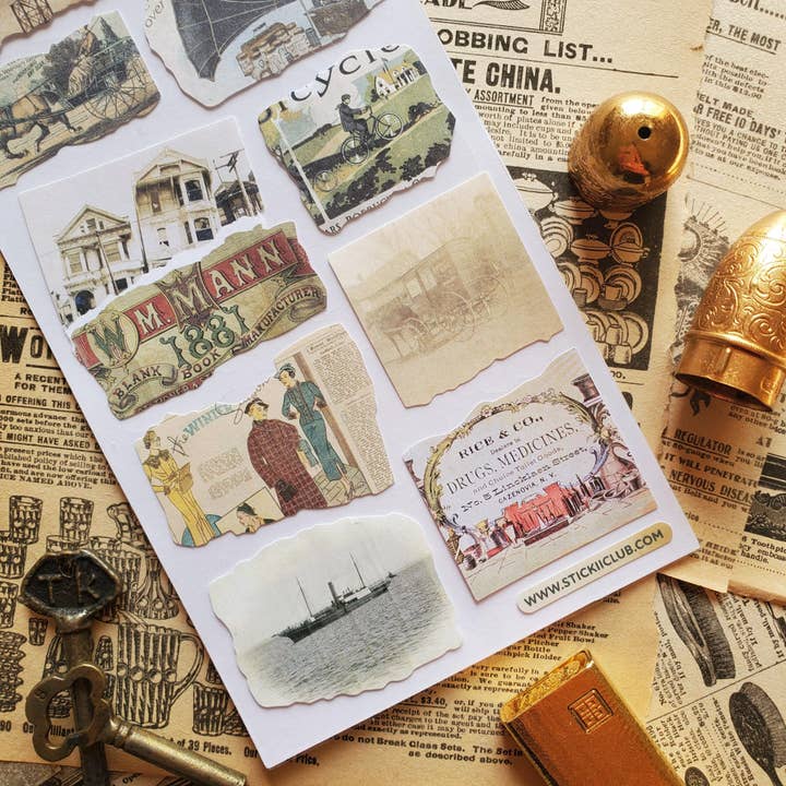 STICKII - Vente Autocollant - Feuille d'autocollants éphémères anciens1