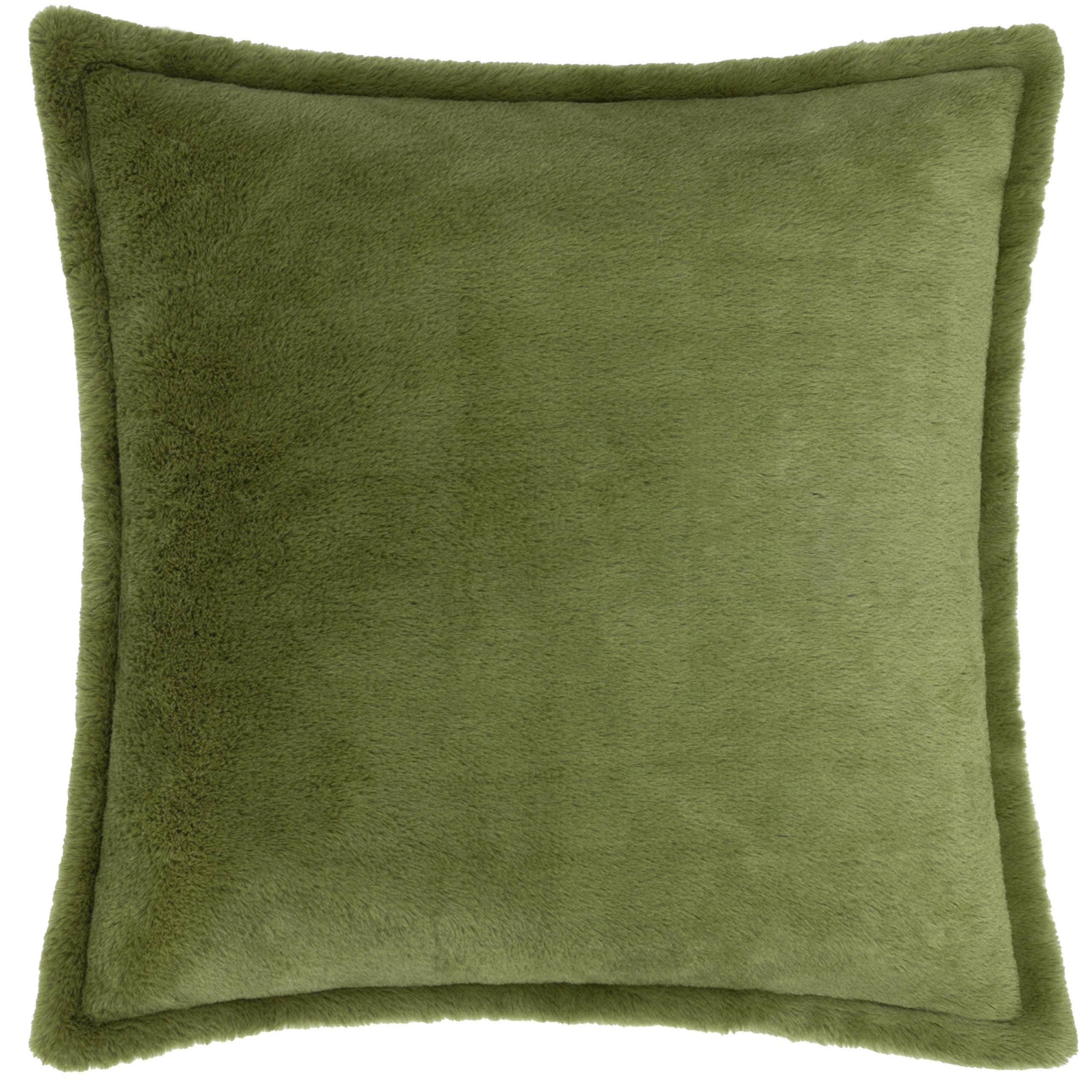 Kallu Faux Fur Cushion Olive for wholesale on Faire1