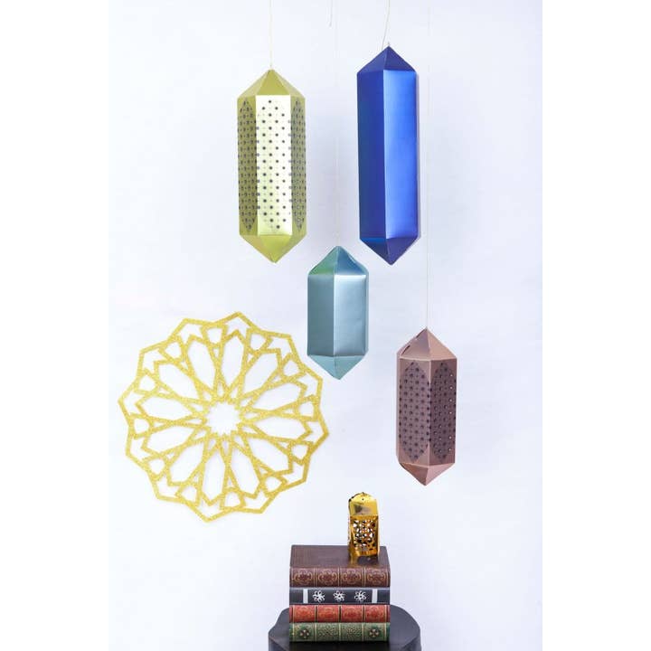 EID Creations – Großhandel Laterne – 4 hängende geometrische Laternen zum Aufhängen2