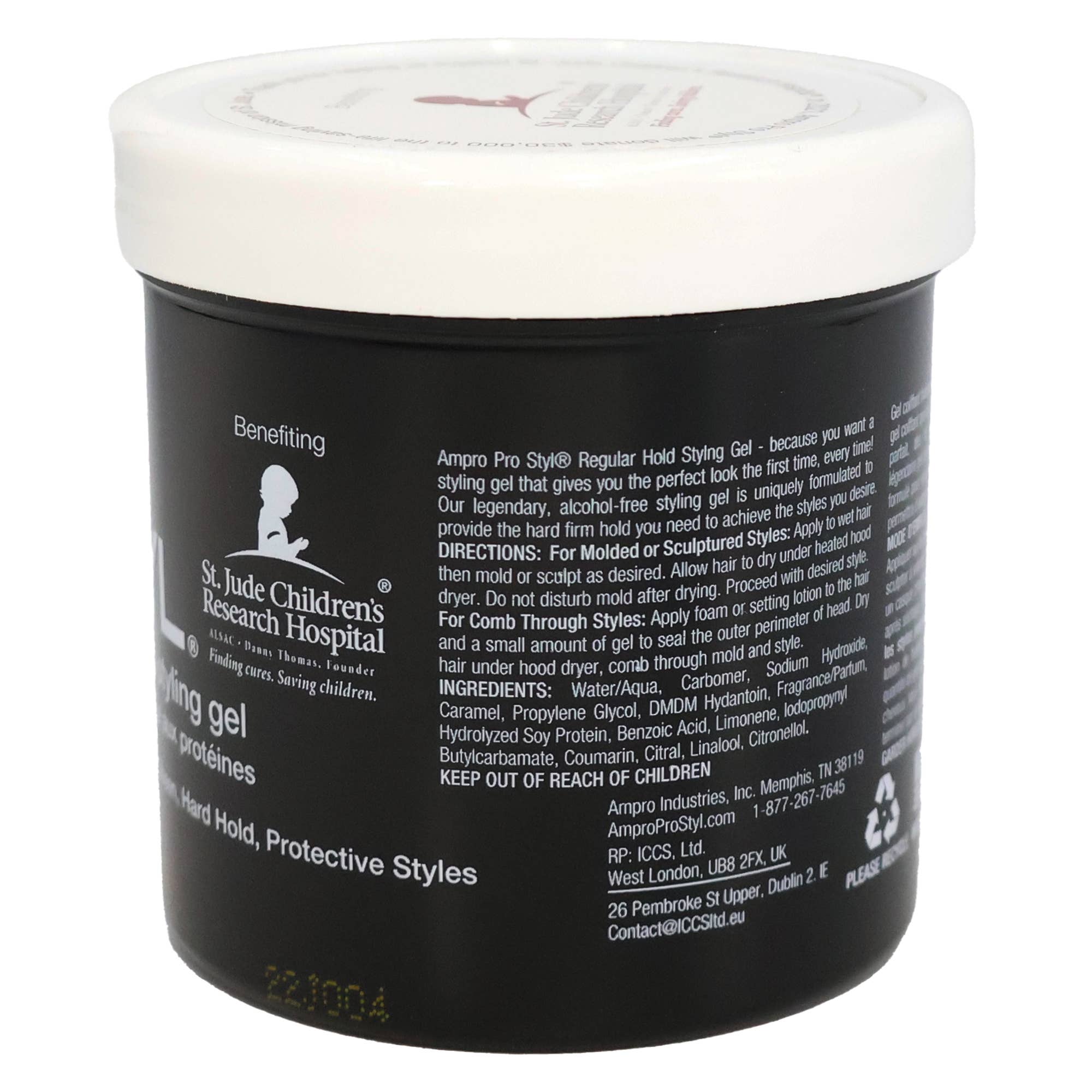 KT Supply – Engroshandel Hårstyling gel/mousse – Ampro Pro Styl Protein Styling Gel Regelmæssigt Hold, 6 Oz1