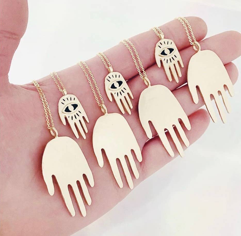 Therese Kuempel Jewelry - Wholesale Pendant/Charm Necklace - Large Hand Necklace1