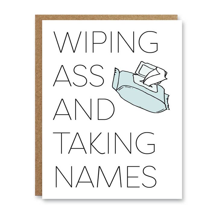 Wiping Ass Card for wholesale by Boo To You