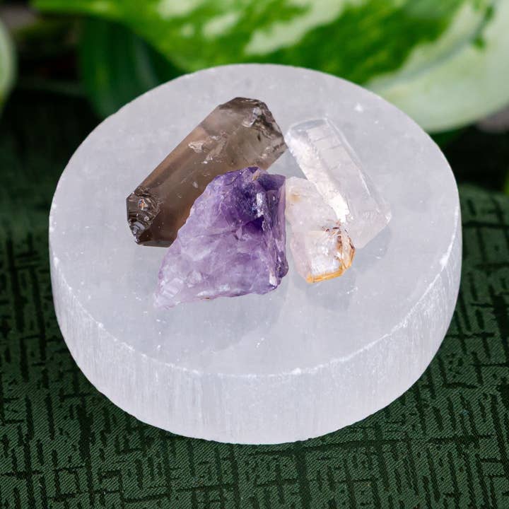 Crystal Point Collection Plate. for wholesale by Down To Earth