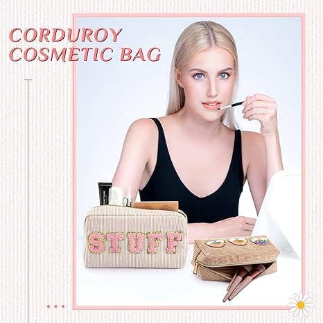 Crover - Wholesale Makeup/Cosmetic Bag - Corduroy Makeup Bag 4