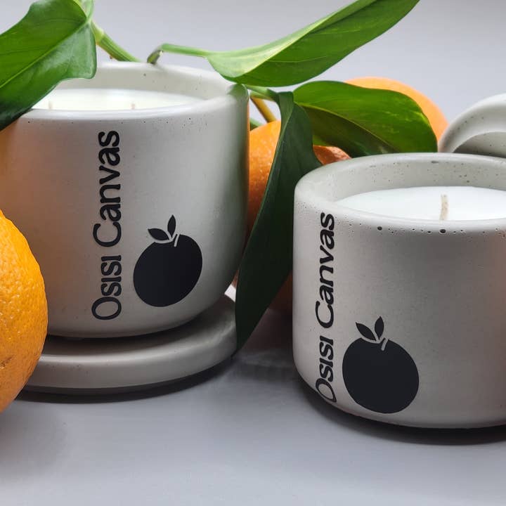 Orange Grove scented candle for wholesale by Osisi Canvas