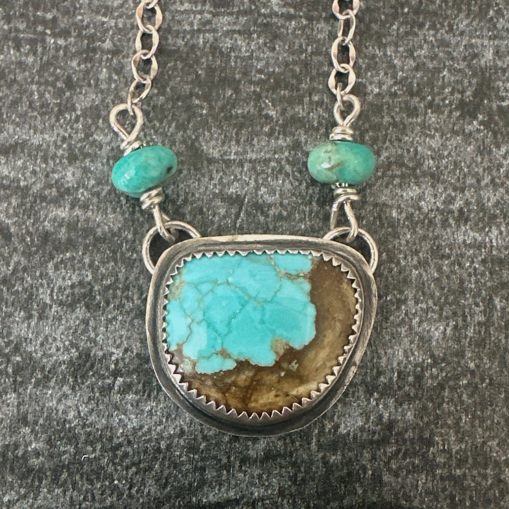 oaktownwendy - Wholesale Pendant/Charm Necklace - Sterling Silver Turquoise Half Moon Pendant Necklace3