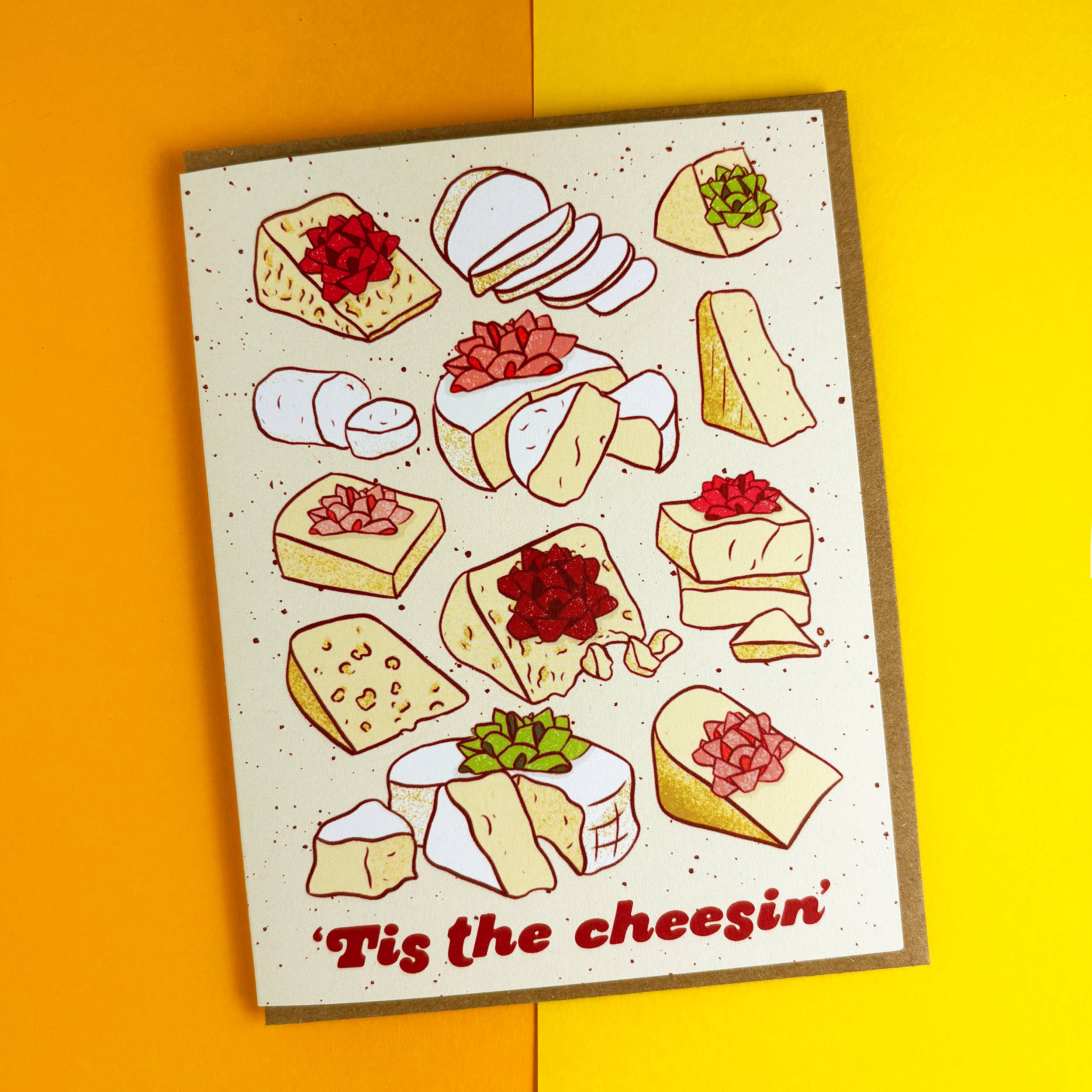 Boss Dotty Paper Co. - Vente Cartes de Noël - Carte de vœux « C'est le fromage »2