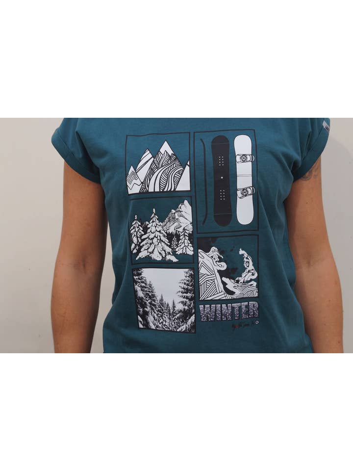 Hot Savoie 74 - Wholesale Screen Printed T-Shirt - Women's - Women's T-shirt - Winter Pelemele5