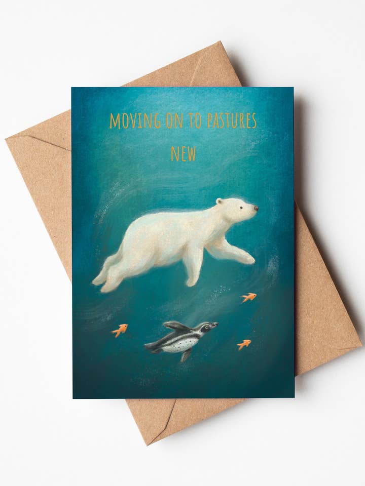 Moving on to Pastures New Greeting Card for wholesale by Jo Couch