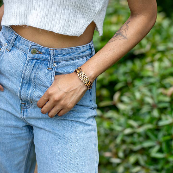 Anju Jewelry - Wholesale Beaded Bracelet - Seed Bead Stretch Statement Bracelets- Multiple Color Styles21