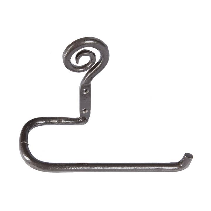 Curly Iron Toilet Roll Holder - W180mm - Raw for wholesale by Rinkit Ltd