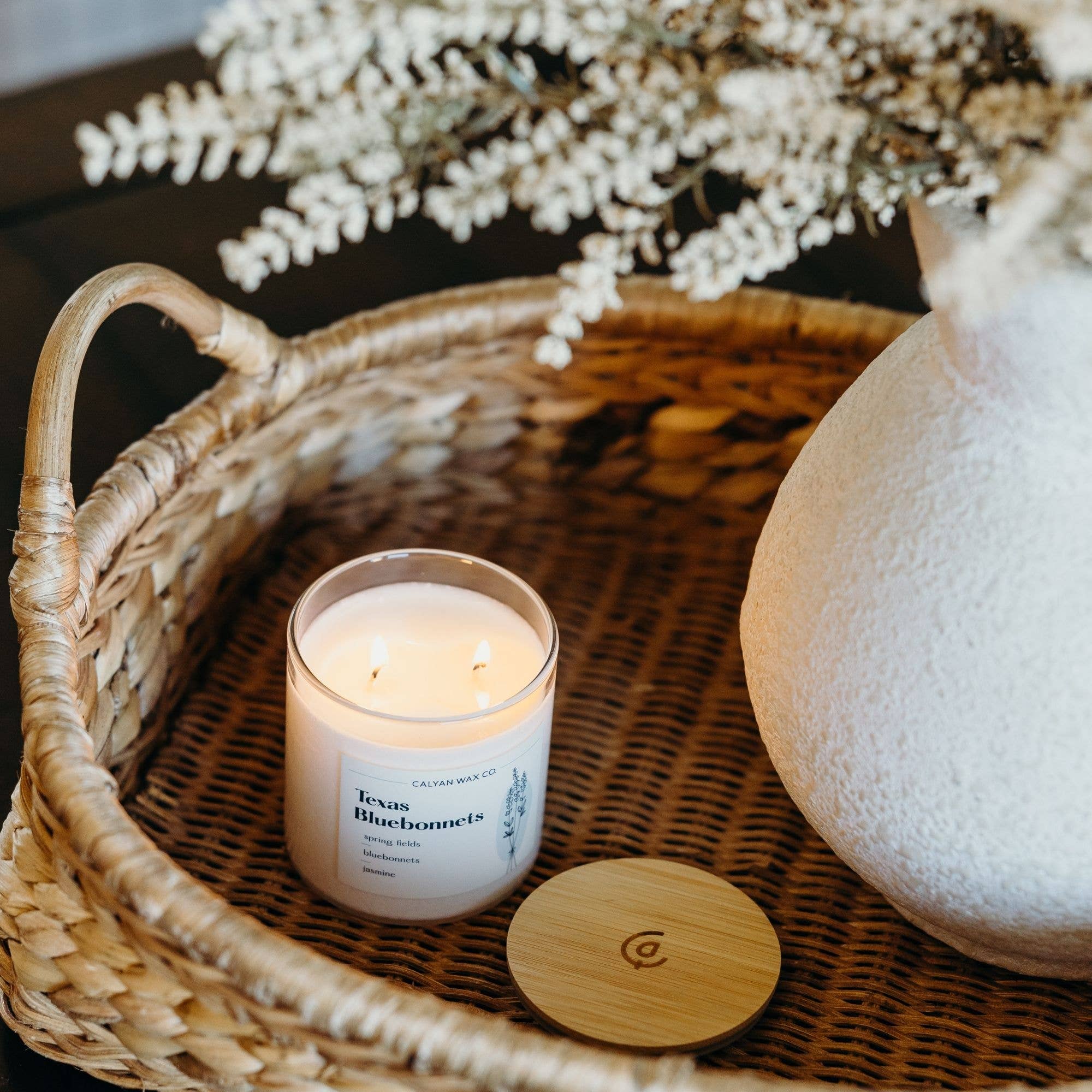 Calyan Wax Co. - Wholesale Jar/Filled Candle - Texas Bluebonnet - Clear Glass Tumbler Soy Candle3