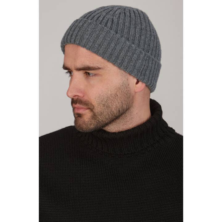 Paul James Knitwear - Wholesale Beanie - Men's - Heavyweight Merino Cashmere Ribbed Beanie13