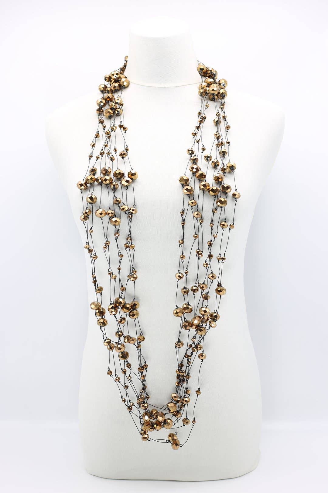 Jianhui London – wholesale Beaded/pearl necklace – Elegant Statement Crystal Faceted Beads Necklaces0