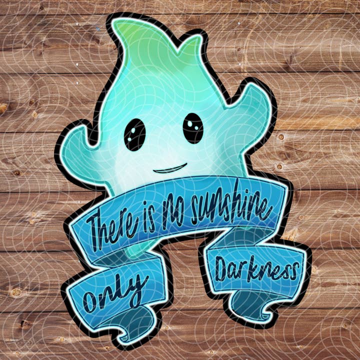 3" Vinyl No Sunshine Blue Flame Video Game Sticker for wholesale by The Geek Boutique