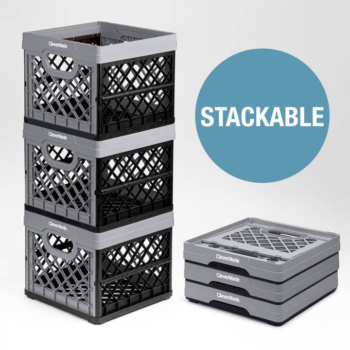 CleverMade - Wholesale Storage Bin - Collapsible Milk Crate7