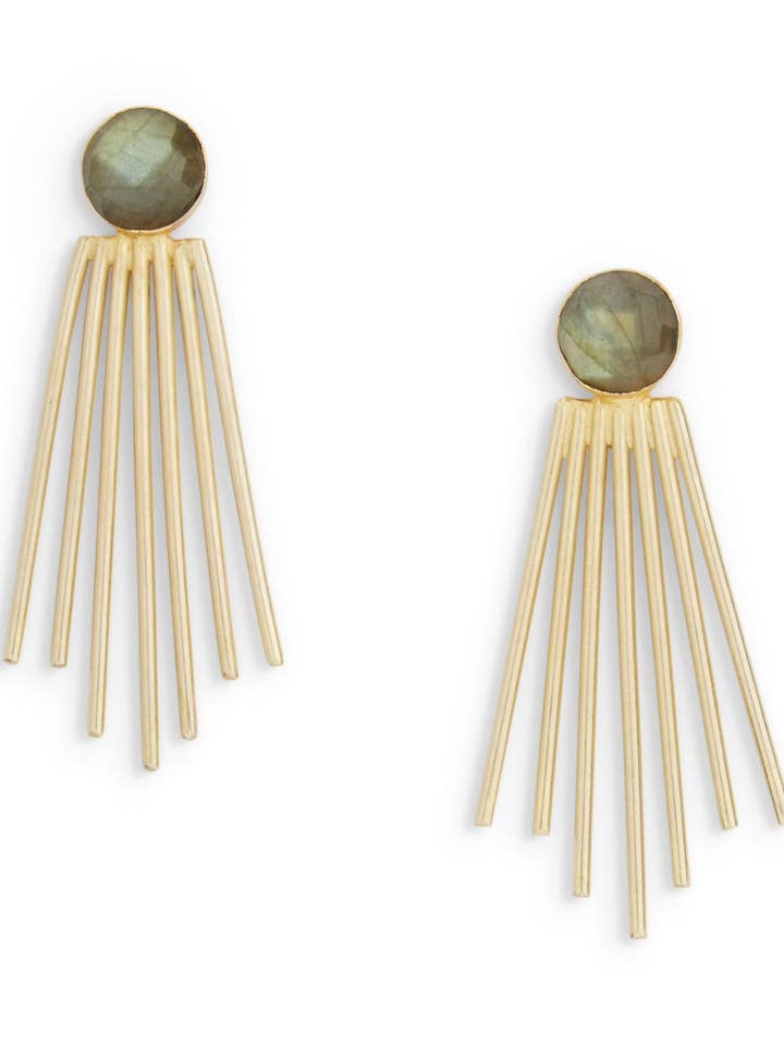 Becca Earrings | Labradorite for wholesale by Ever Alice Studio