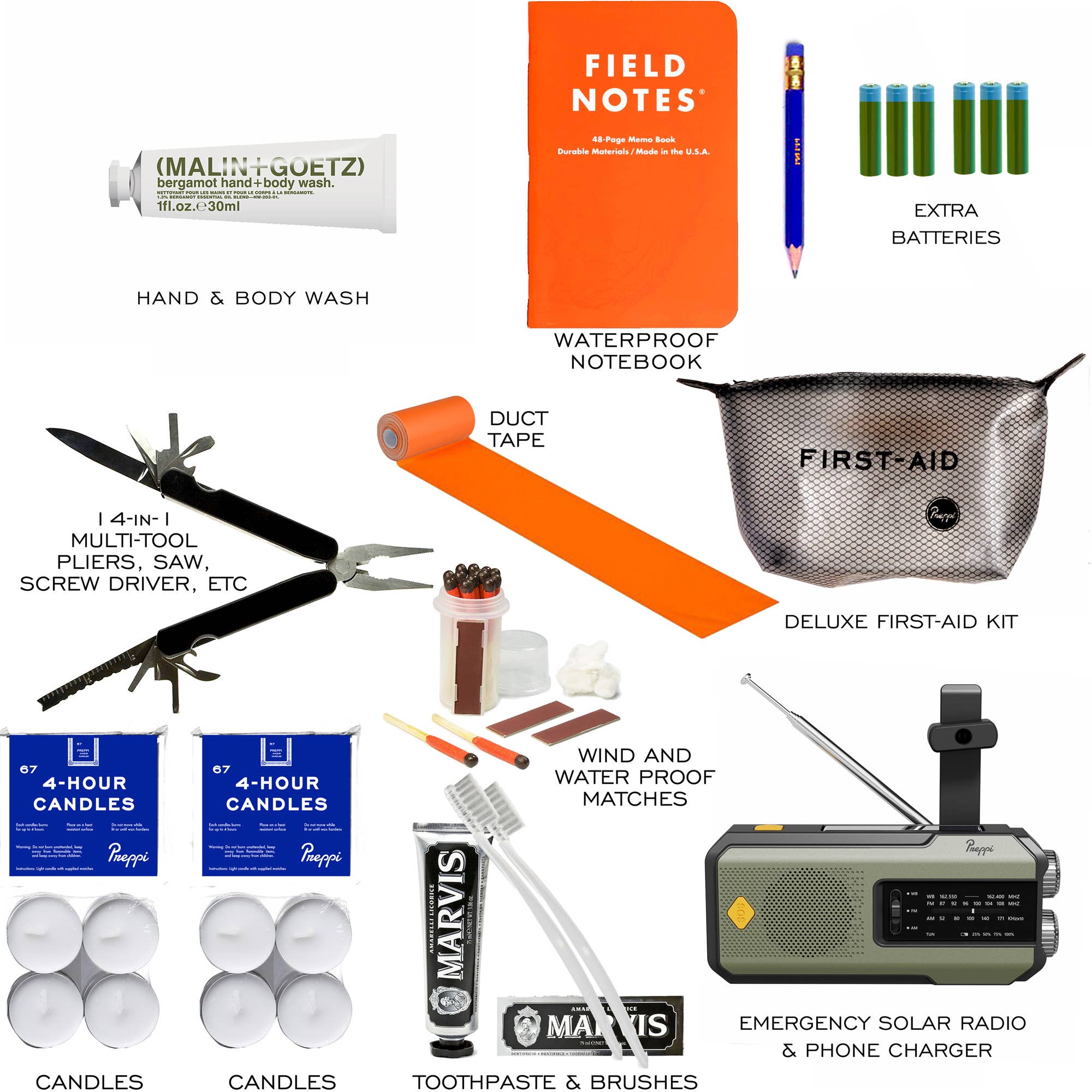 Preppi - Wholesale First Aid Kit - The Prepster Two-Person 3-Day Emergency Kit Bag3