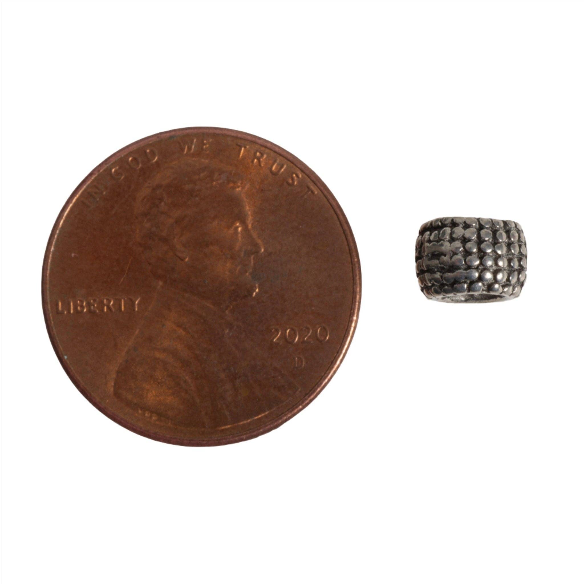 Continental Beads - Wholesale Beads - 4mm Bubble Wrap Tube Bead - Made of Pewter - Sold Individually - CBS99991