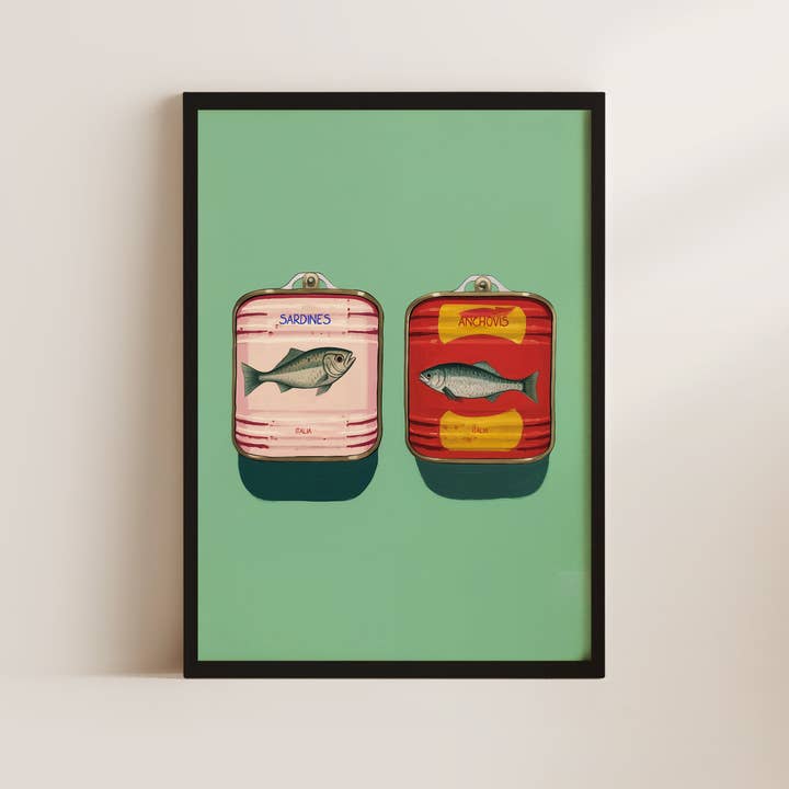 Sardines & Ansjovis Kunst aan de Muur Kunstprint voor wholesale door Alluvion
