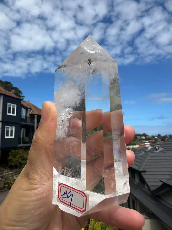 AAAAA Premium Large Clear Quartz Tower w Ultra Clear #9 for wholesale by Moon Rituals