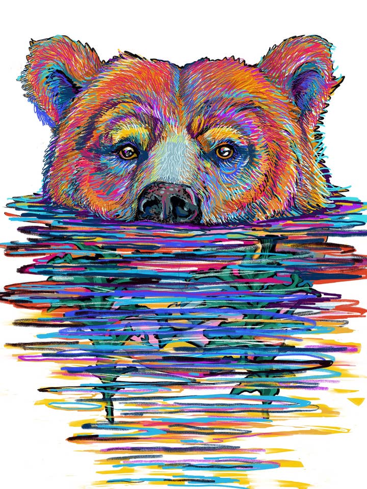 ZWEMMENDE BEER voor wholesale door Sevigny Studio