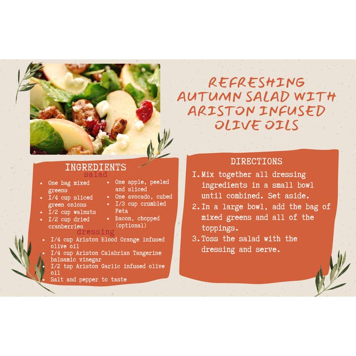 Ariston Specialties - Wholesale Olive Oil - Ariston Garlic Infused Olive oil 8.45oz