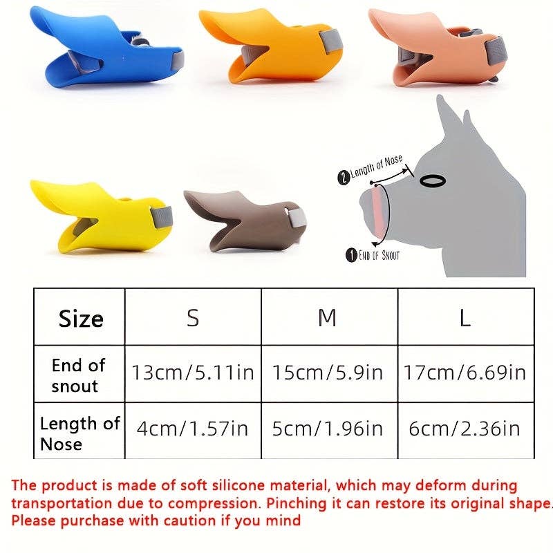 DIYSTORE – wholesale Tuggleksak för hund - Hund – Säkerhetsmjuk anknäbbsskydd, anti-tuggande bitande hundmunkorg, bekväm andningsbar liten hundmask, olika färger8