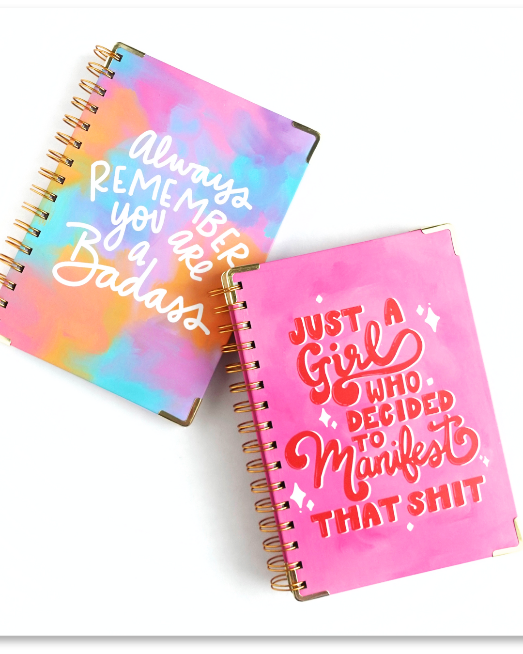 Pretty Peacock Paperie - Women's Empowerment - Wholesale Journal/Diary - Just A Girl Who Decided to Manifest That Shit Hardcover Spiral Journal6