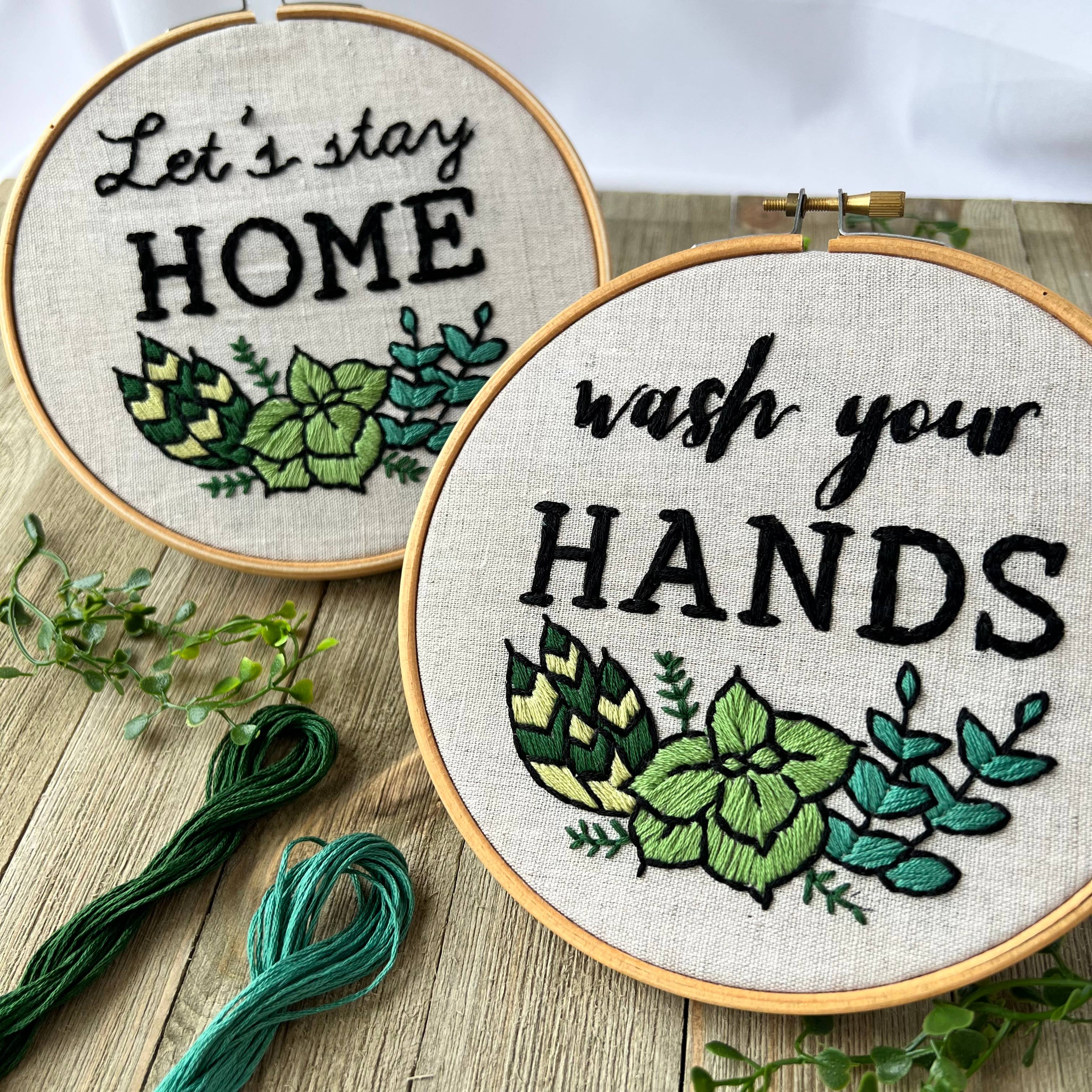 I Heart Stitch Art – wholesale Embroidery/cross-stitch supplies – Wash Your Hands Embroidery Kit7