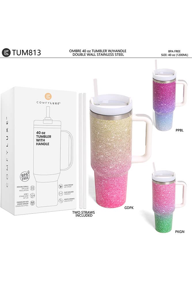 Hana - Wholesale Insulated Mug/Tumbler - Ombre 40oz Handle Tumbler3