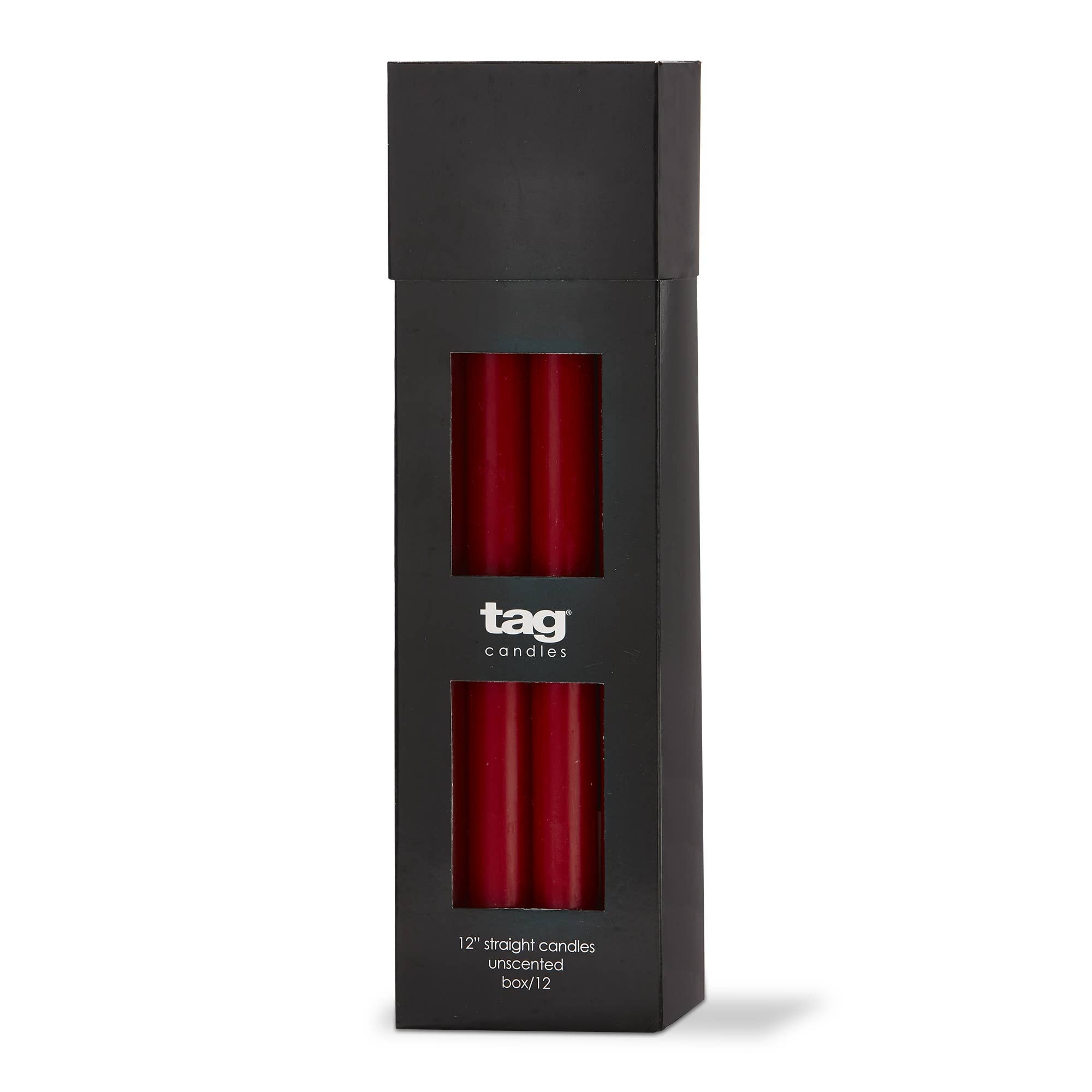 tag - Wholesale Tapered Candle/Candlestick - Color Studio 12" Straight Candle Red Wax Everyday0