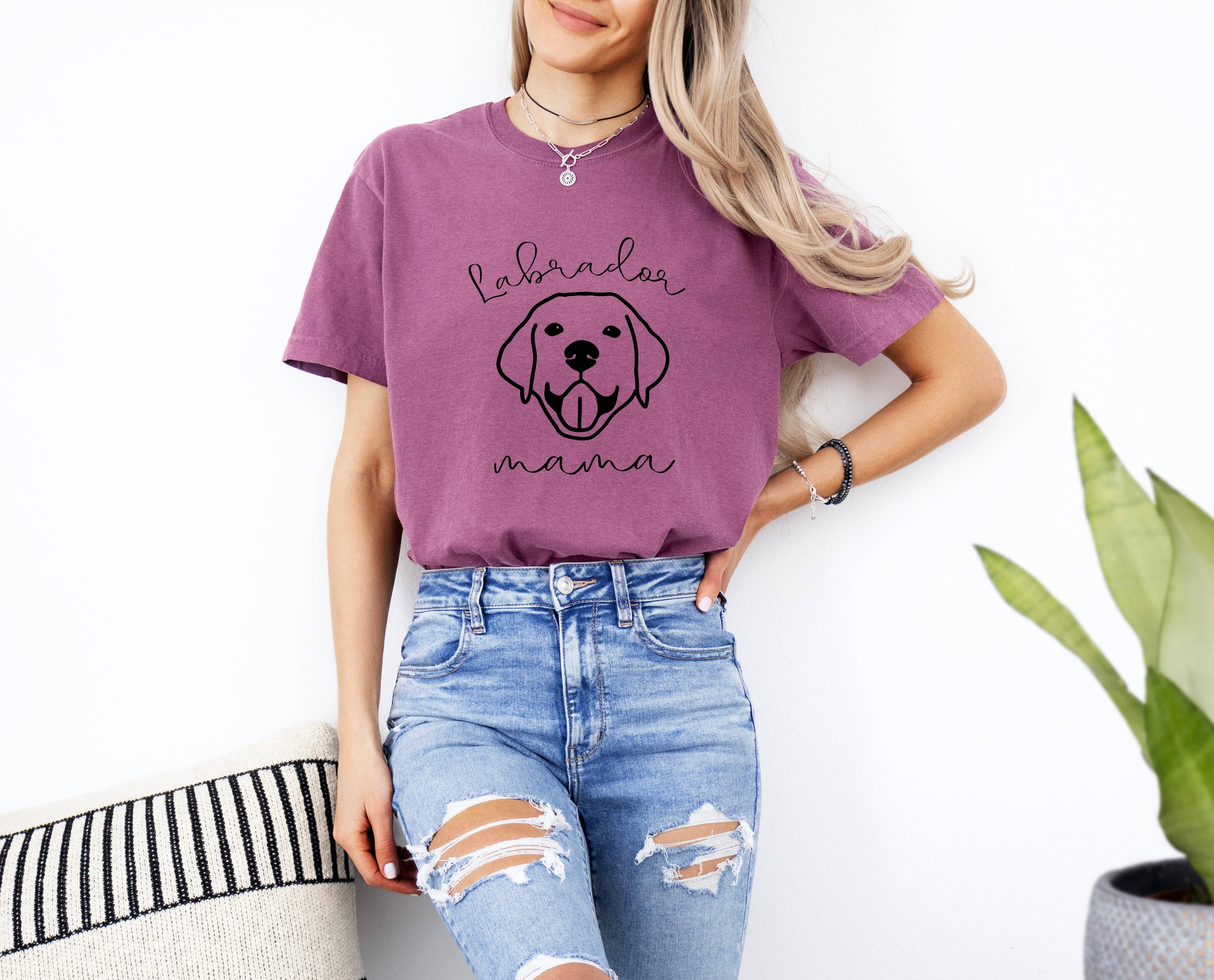 Verita Culture - Wholesale Screen Printed T-Shirt - Women's - Labrador Retriever Dog Mom Comfort Colors T Shirt (Copy)1