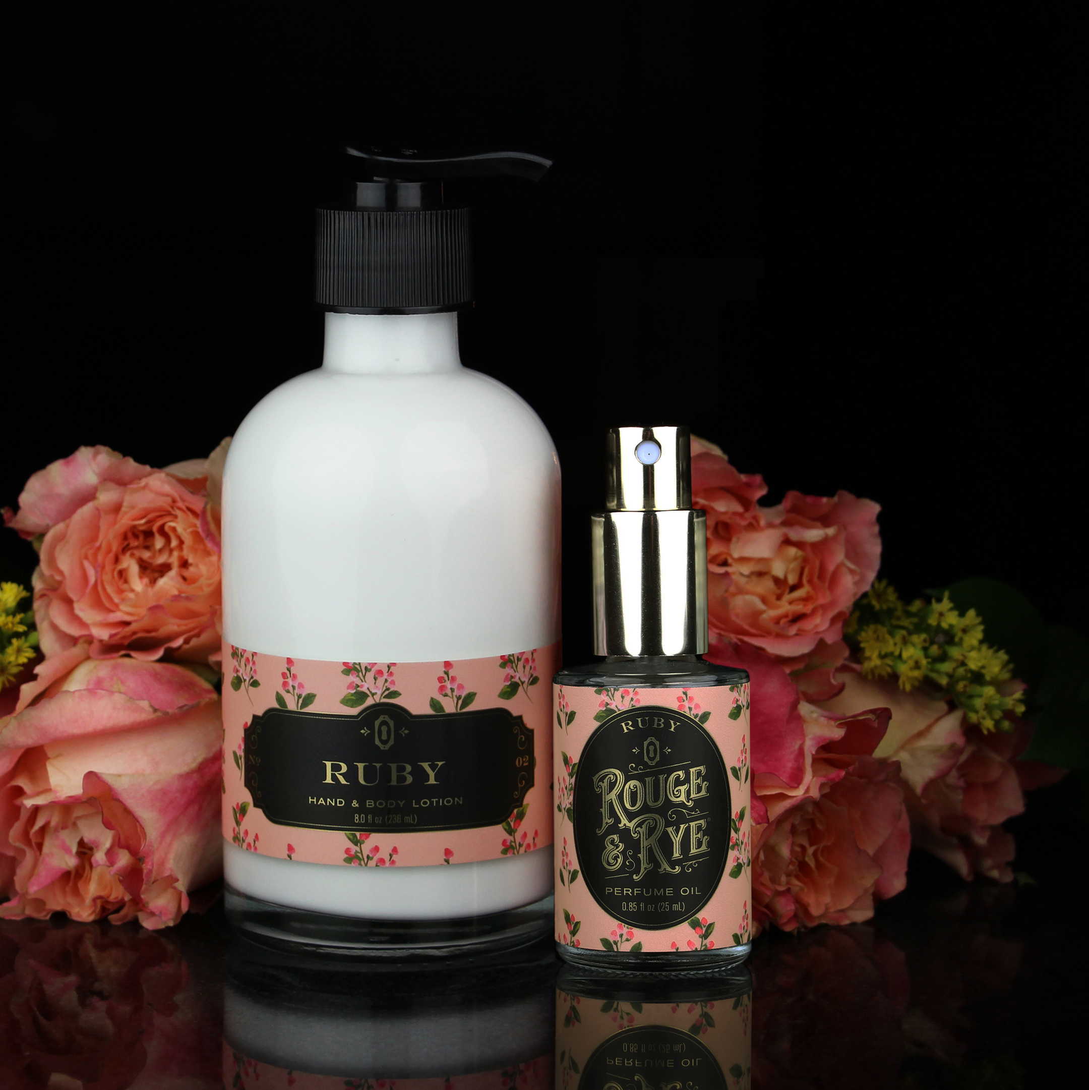 Rouge & Rye - Vente Parfum/Eau de toilette - Huile parfumée Ruby en spray • Framboise, rose et pêche2