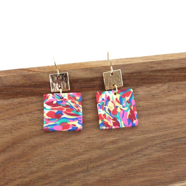 Pretty Persuasions - Wholesale Dangle Earrings - E24050 Rubber Print Earrings