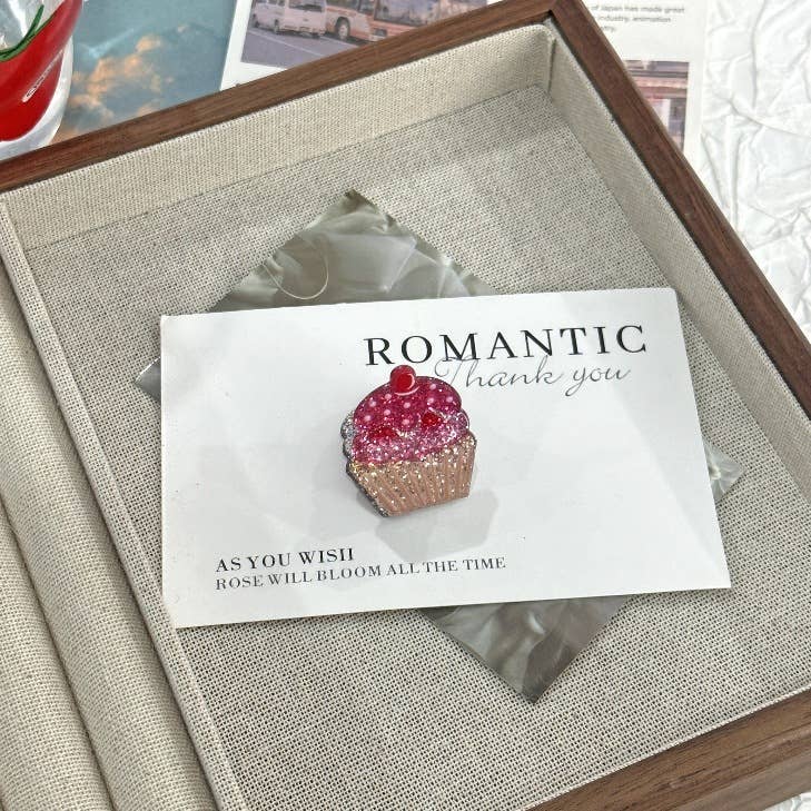 SoapElenGlen - Wholesale Hair Clip - Women's - Acrylic Glitter Baking Series Mini Hair Claw Clips5