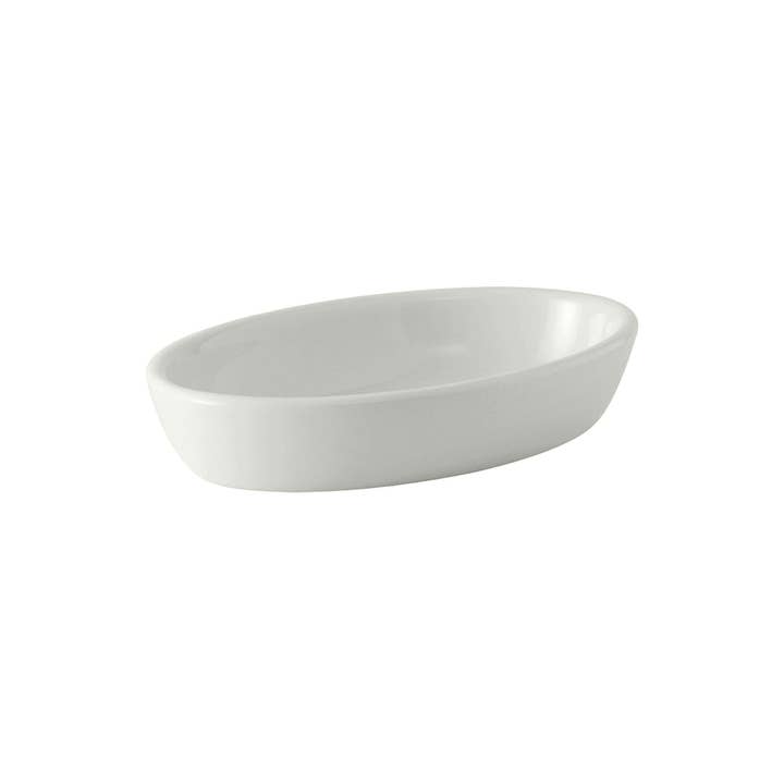 Porcelain White Ceramic Oval Baker, 24oz for wholesale on Faire