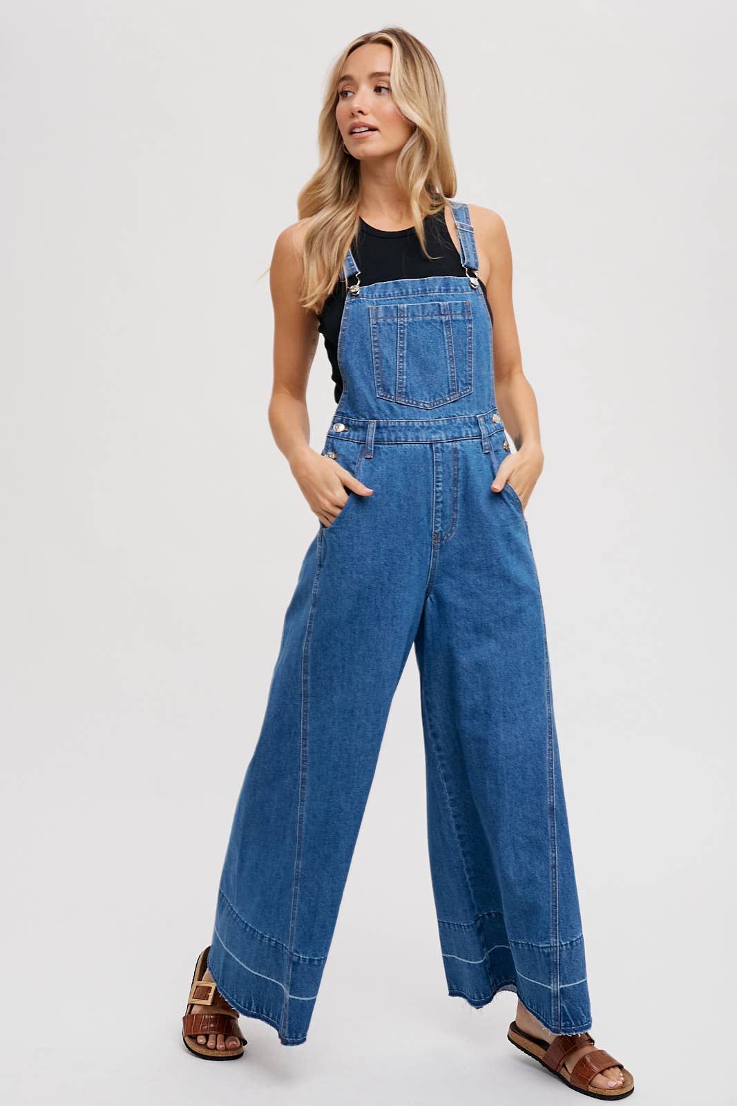 Bluivy – Engroshandel Overalls - Dame – DENIM OVERALLS MED BREDE BEN17