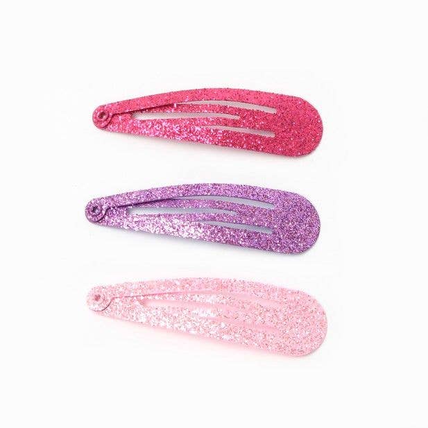 Inca UK - Wholesale Hair Clip - Women's - Card of 6 Glitter Sleepies 5cm Hair Clip1