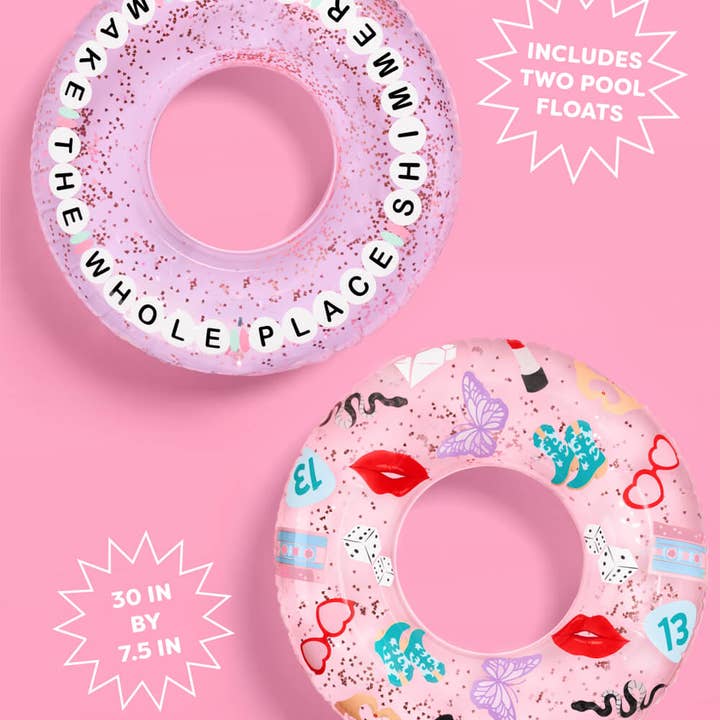 xo, Fetti - Vente Jeu gonflable - Bouées Pool Era - ensemble de 2 bouées de natation sur le thème de Swiftie5