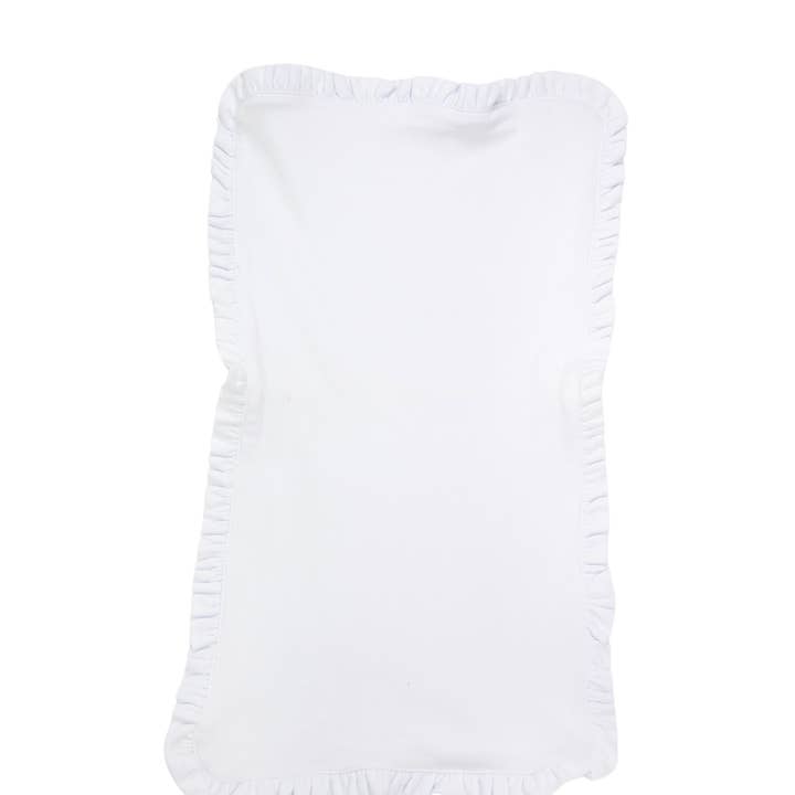 Love That Cotton – wholesale Burp cloth – Baby – Burp Cloth with Ruffle -Solid White