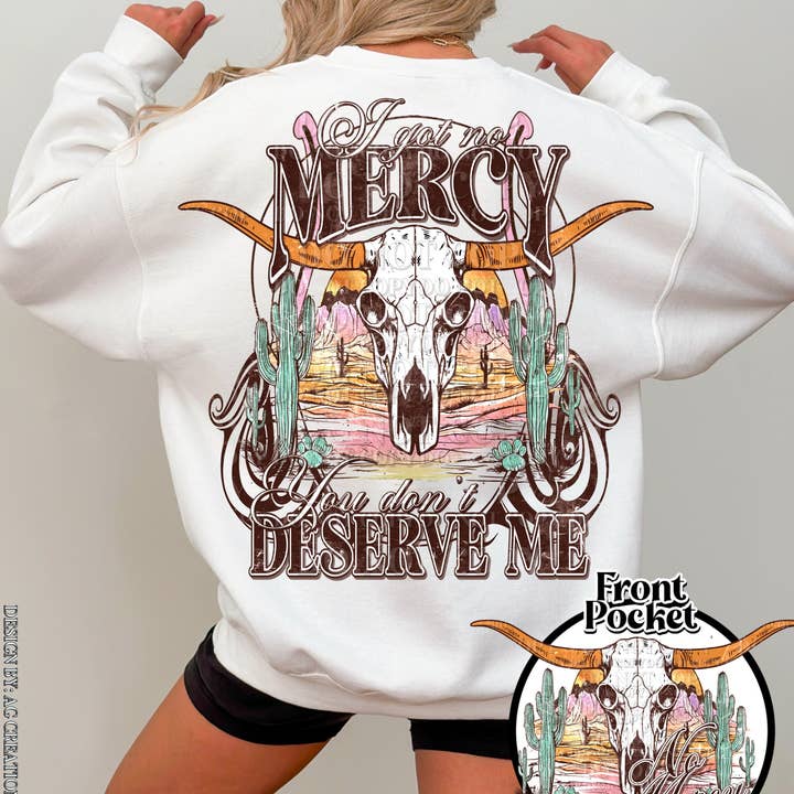 I Got No Mercy Crewneck for wholesale by Gabbie Co.
