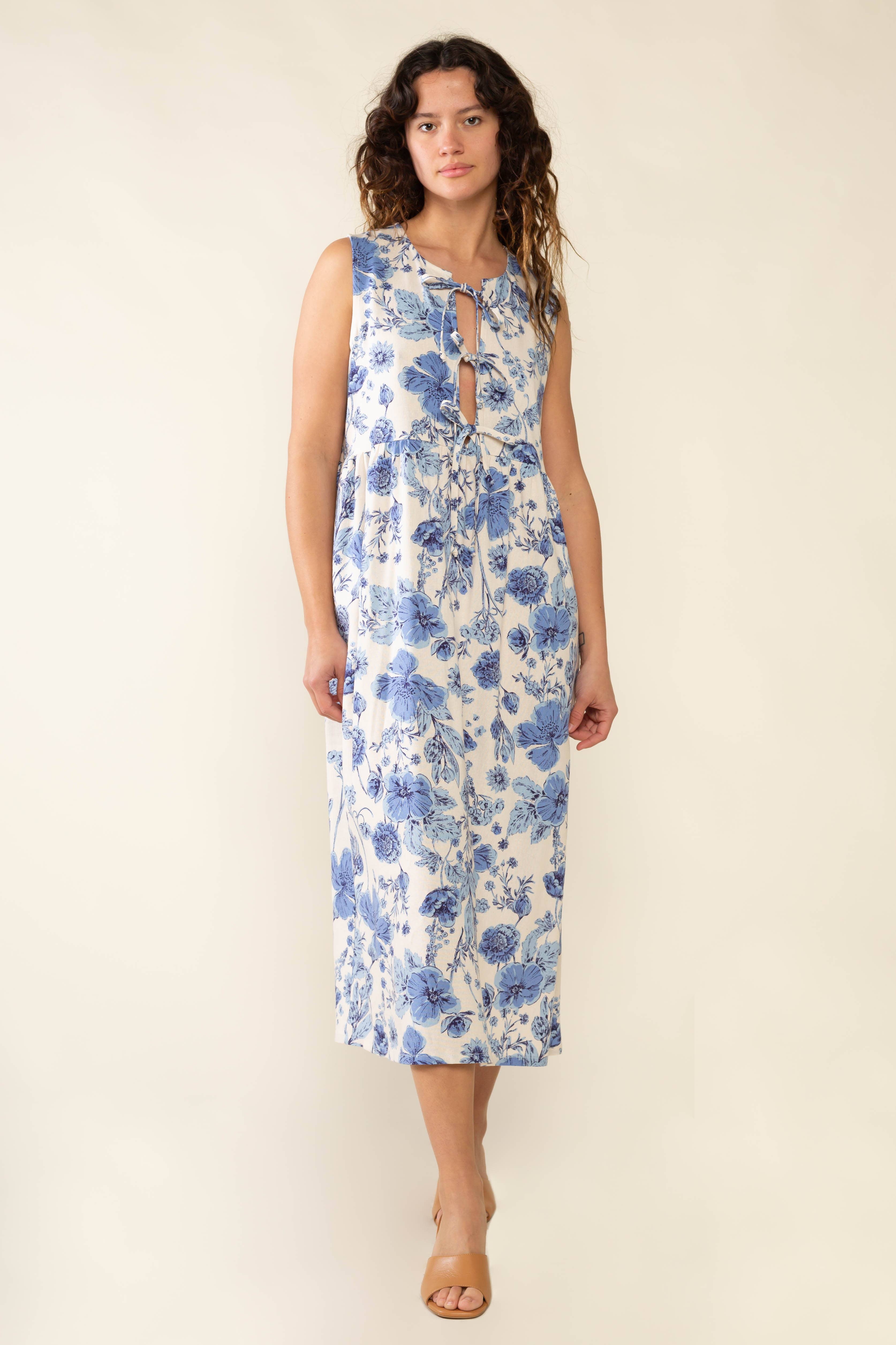 NLT – Vestido - Mulher por atacado – Vestido Midi Sonoma com Gravata Floral7