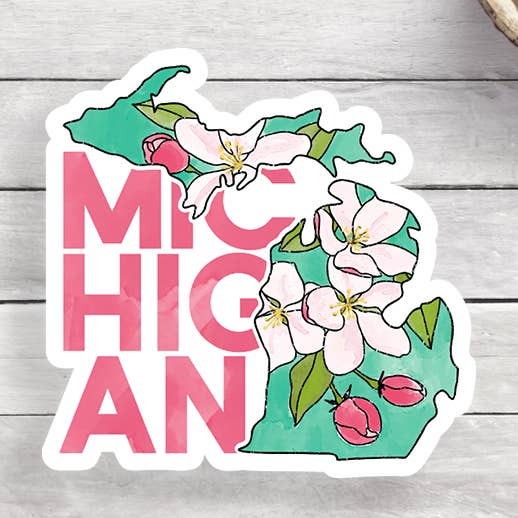 Michigan Vinyl Sticker for wholesale by Expression Design Co