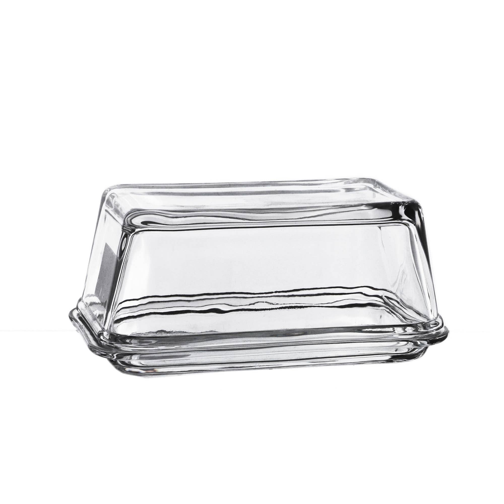 Fox Run Brands - Wholesale Butter dish - Fox Run Glass Butter Dish With Cover, 6.7” x 4.1” x 3”