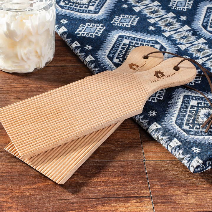 Fox Run Brands - Wholesale Kitchen Tool/Gadget - Farm to Table Natural Wood Butter Paddles, Set of 2, 9"