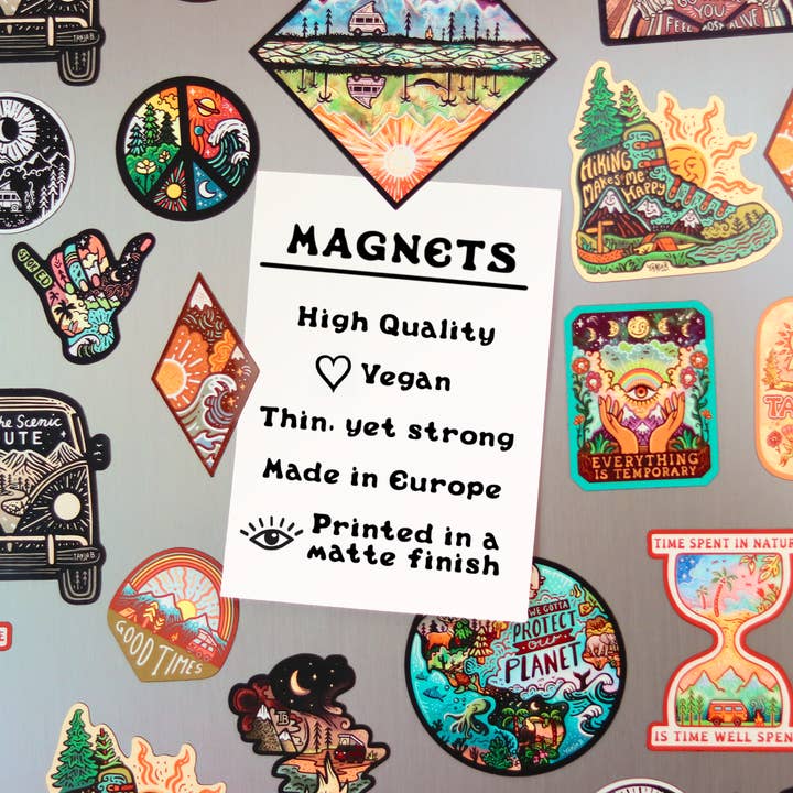 SeeknRevel - Wholesale Magnet - Hiking Makes Me Happy - Magnet
