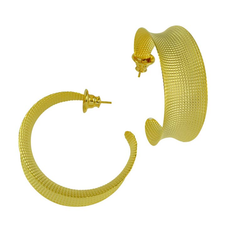 PYTHON HOOP EARRINGS for wholesale by Betty Carré