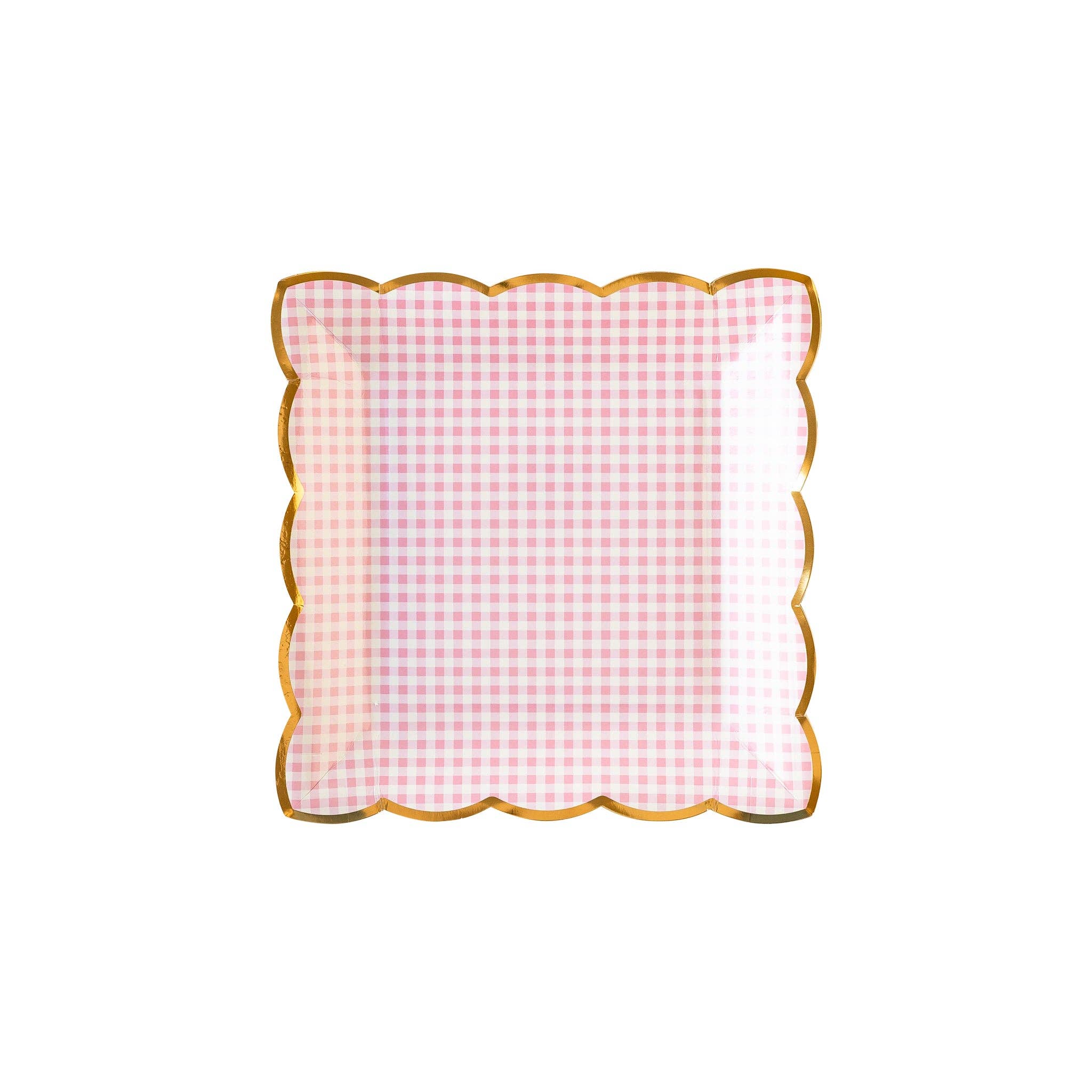 My Mind’s Eye - Wholesale Disposable Plate - PGB941 - Pink Gingham Plate1