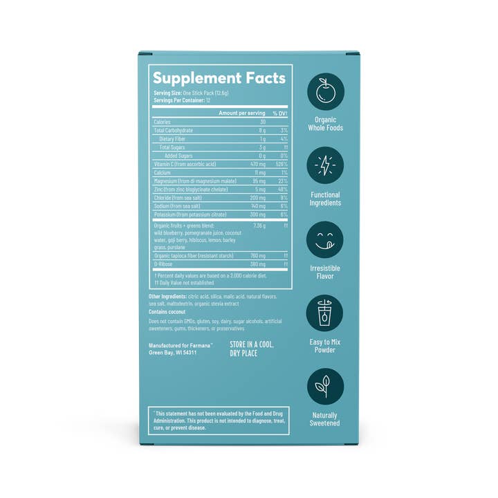 Farmana - Wholesale Powdered health drink - Hydrate + Replenish - Functional Superfood Electrolyte Blend7